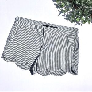 Harper Scalloped Stripe Shorts